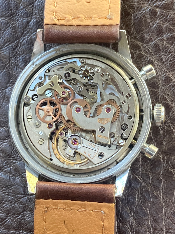 Early Heuer Valjoux Cal. 72 movement 