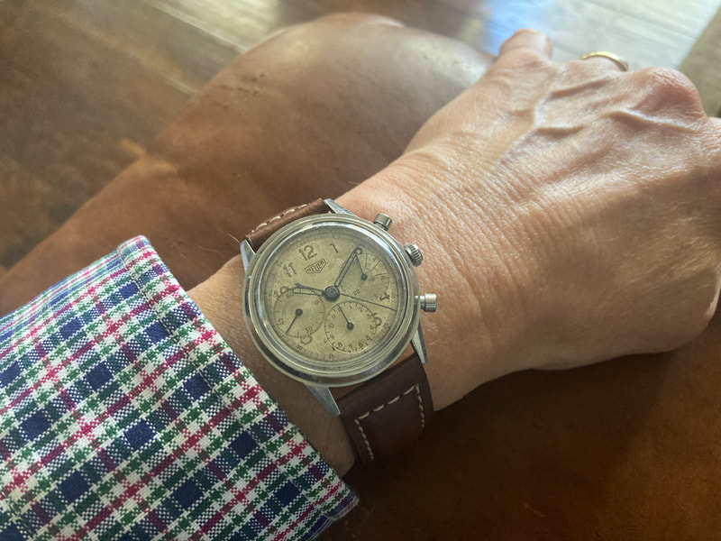 Large Heuer WWII Chronograph for sale